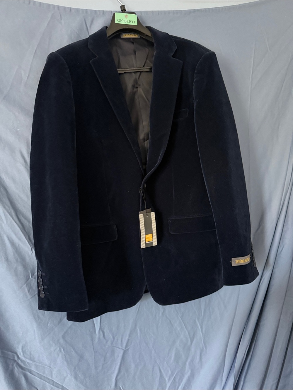 Boy’s Dark Navy Velvet Sport Coat by Gioberti